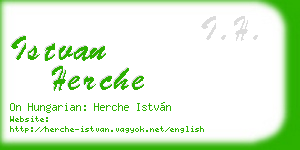 istvan herche business card
